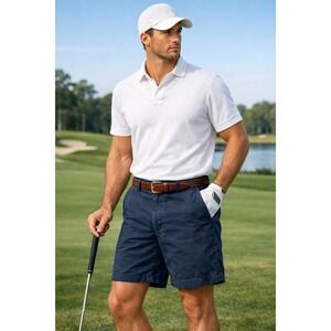 Polo Ralph Lauren Golf Shorts Men 36 Navy Blue Classic Fit 6 Inch Chino Preppy